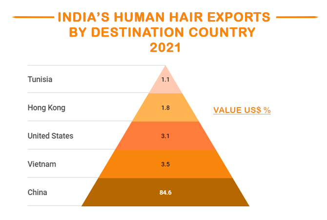 India's Human Hair Export Market 2021 – China Top Export Destinati